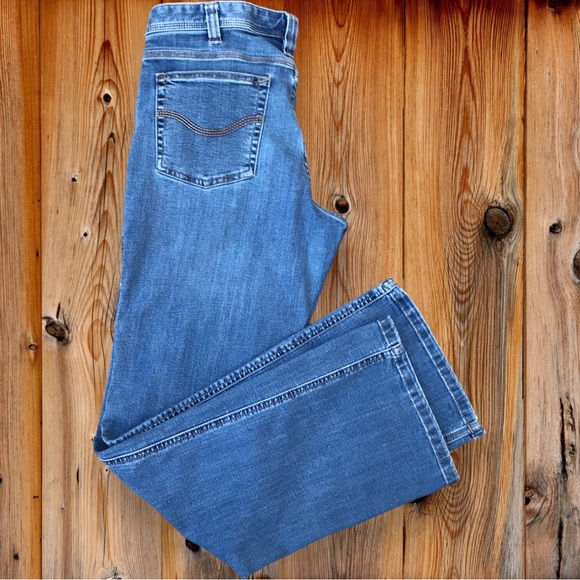 🥂HOST PICK🥂 Womens Stretch CARHARTT Straight Leg Medium Wash Jeans - 10 Tall - Picture 2 of 9